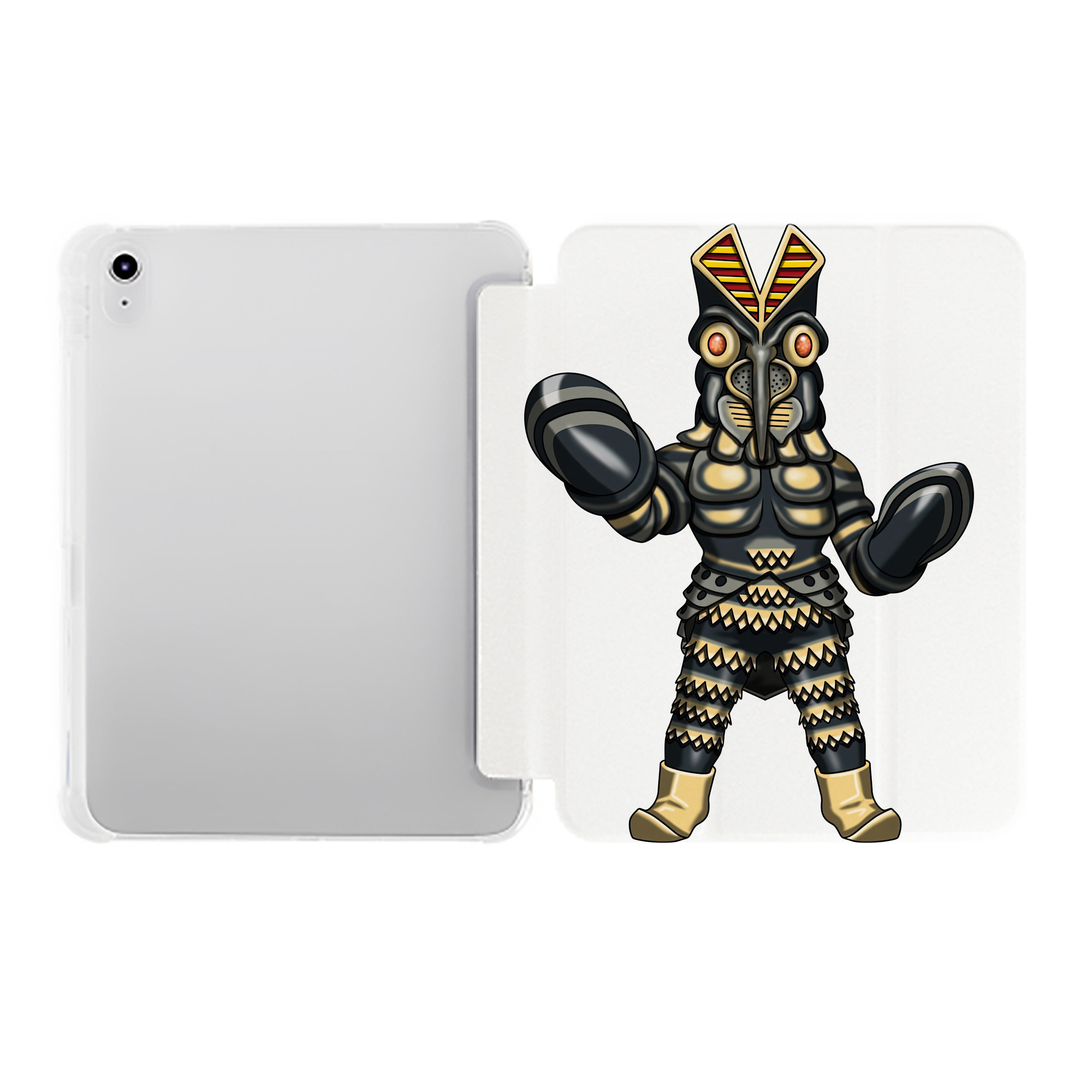 （画像用） ウルトラマン Ultraman IPad ケース ペン収納付き 三つ折りスタンド PUレザー×シリコン 対応機種9.5/10.5/10.9インチ